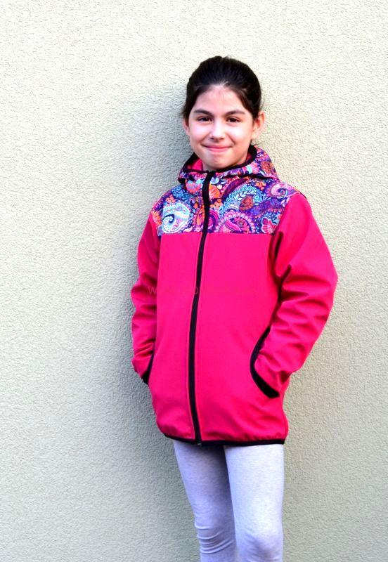 Softshellová bunda kombinovaná zimná, veľ. 122,134