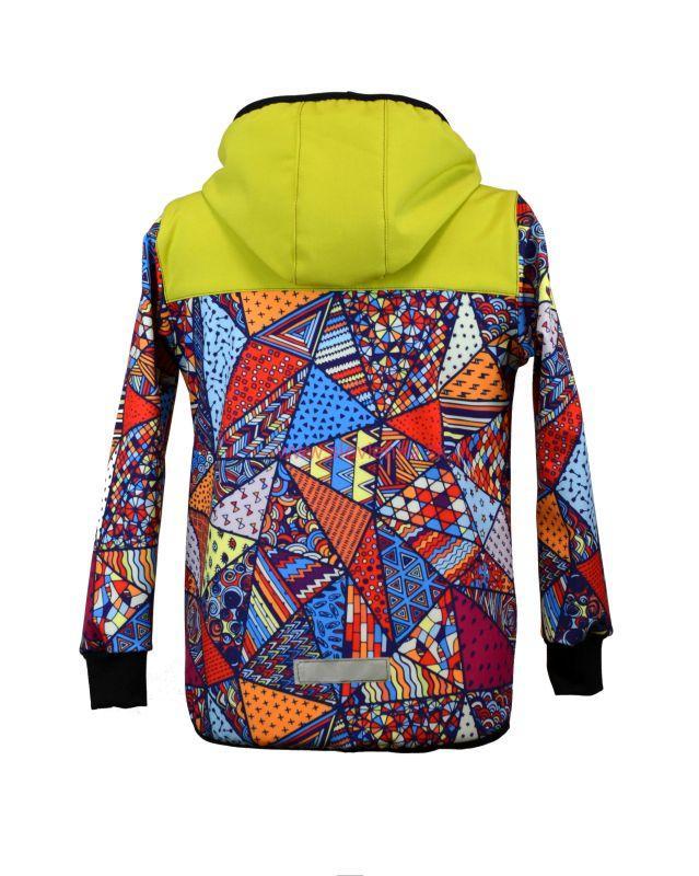 Softshellová bunda medová/bl. trojuholníkyí zimná, veľ.80-116