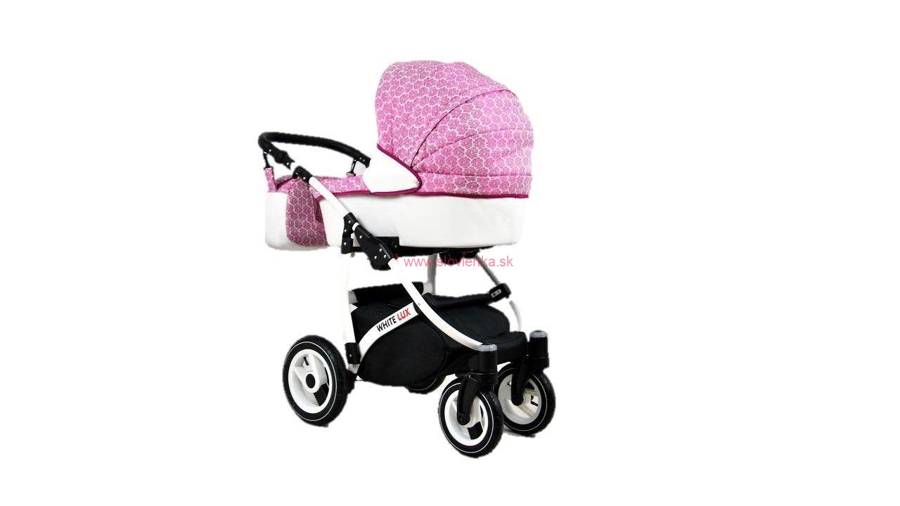 Detský kočík Rafpol White Lux -Lavender (2-kombinácia)