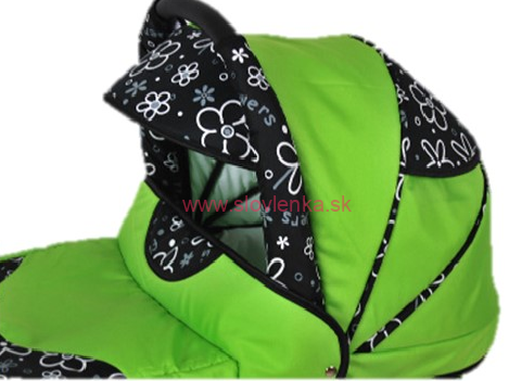 Kombinovaný kočík Raf-pol Largo - čierná + amarant  (2-kombinácia)