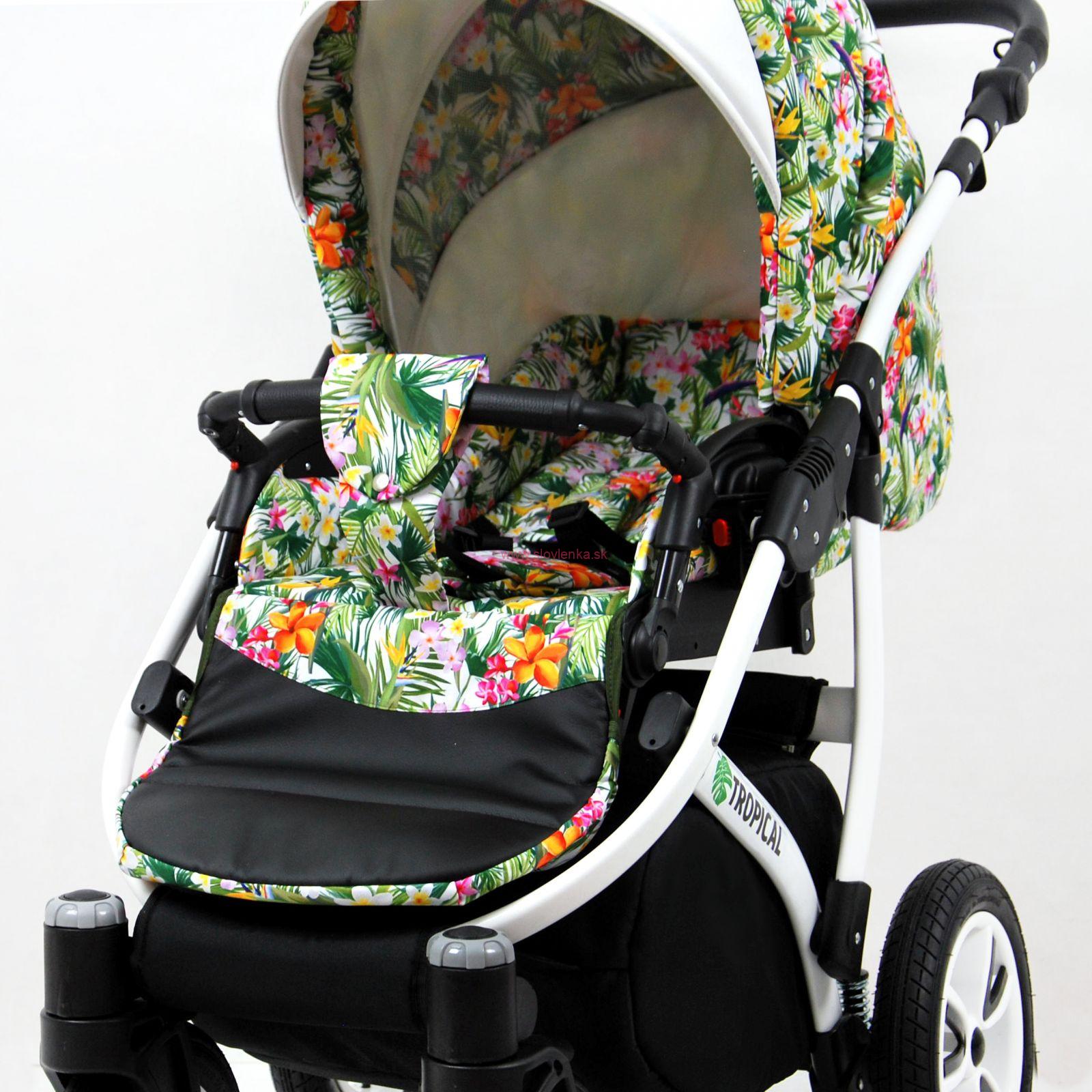 Kombinovaný kočík Raf-pol Tropical - Cranes at night (3-kombinácia)