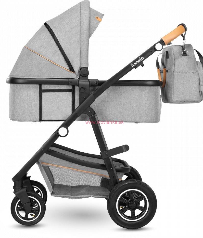 Kombinovaný kočík Lionelo Amber 2v1 grey stone