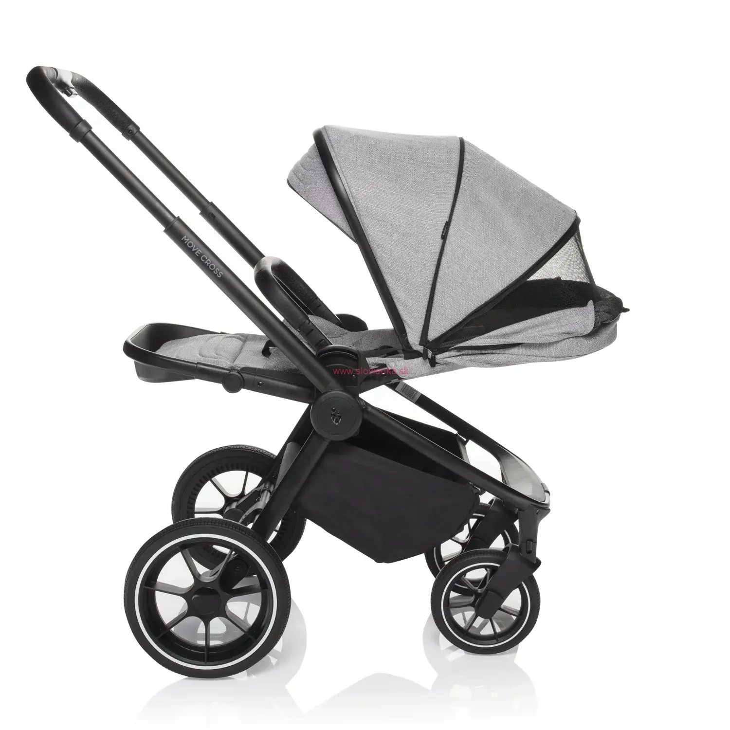Zopa športový kočík MOVE CROSS + nánožník a pláštenka - silver grey /silver