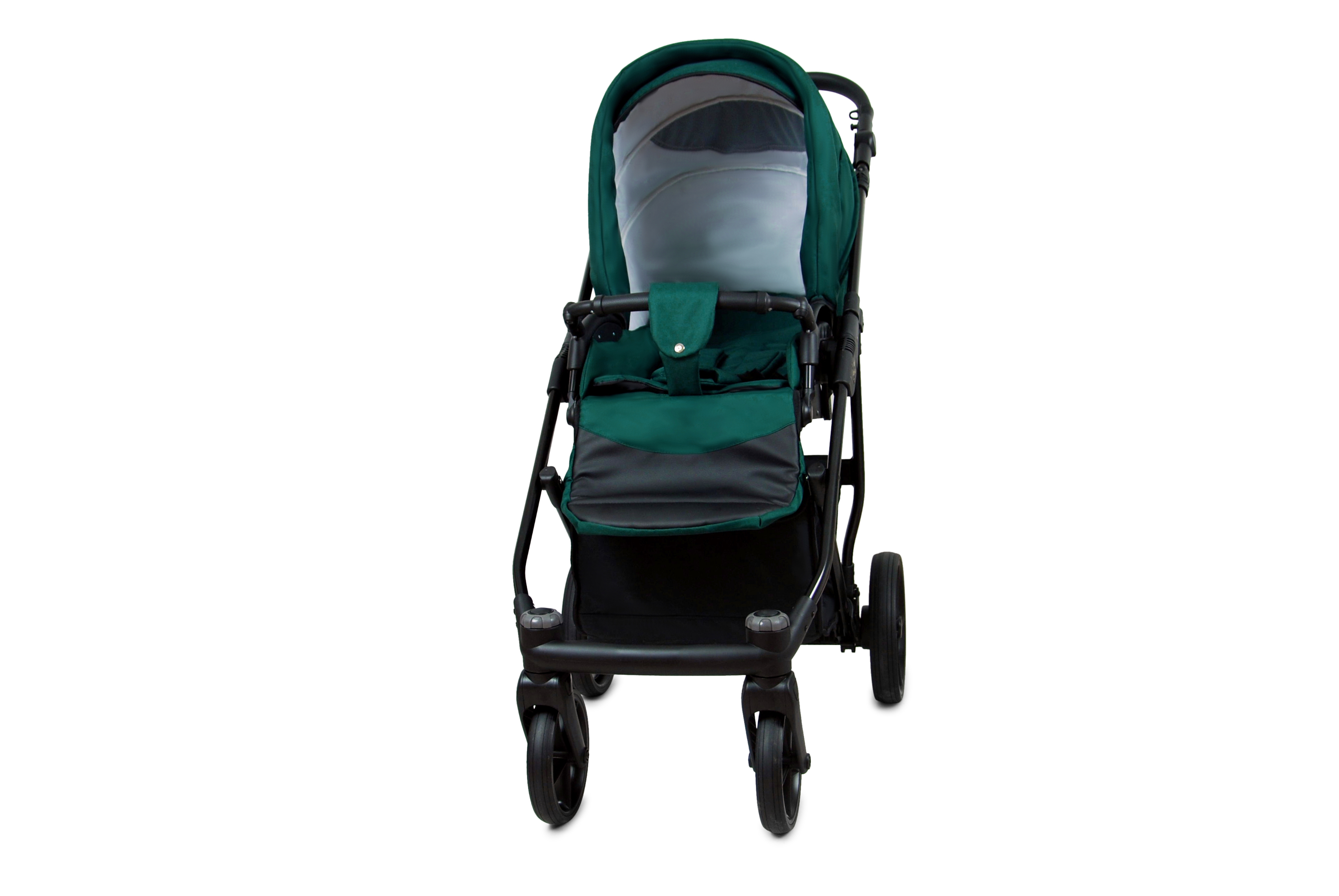 Detský kočík 4v1 BabyLux AIR ALU Bottle Green + isofix základňa