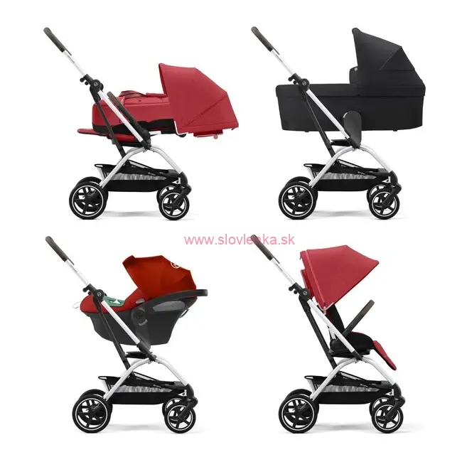 Cybex športový kočík Eezy S Twist+ 2 SILVER hibiscus red