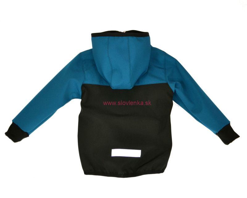 Softshellová bunda petrolej s čiernou zimná. veľ. 80-116
