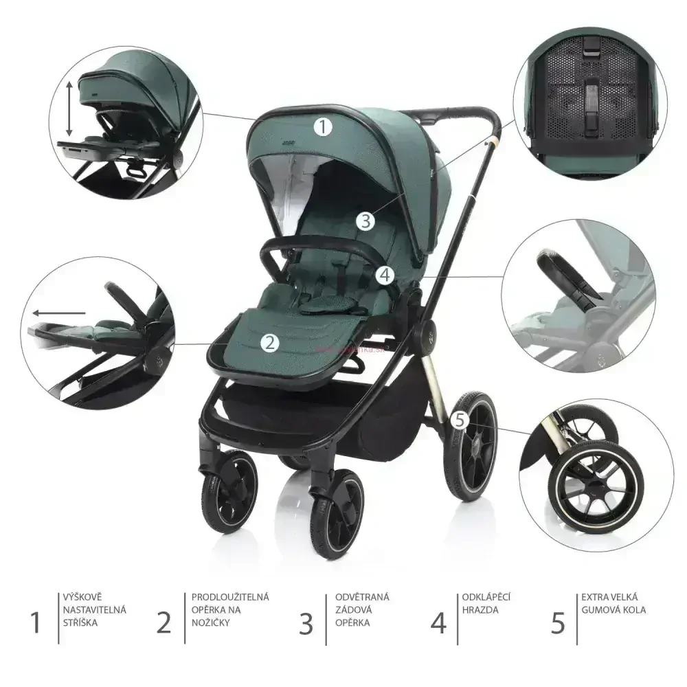 Športový kočík Move Cross 2, Antique Green/Gold