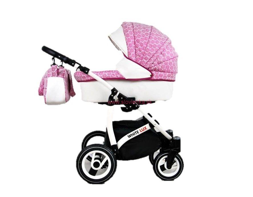 Detský kočík Rafpol White Lux - Chocolate (3-kombinácia)